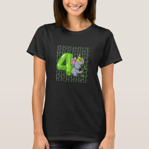 Kids Koala Bear Girl 4th Birthday 4th Year Old Ko T-Shirt