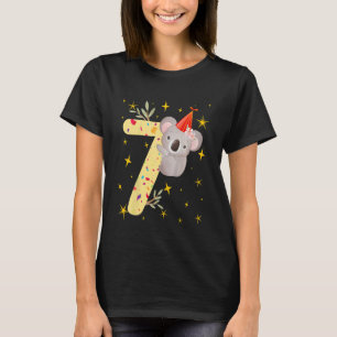 Kids Koala Bear Girl 7th Birthday 7th Year Old Ko T-Shirt