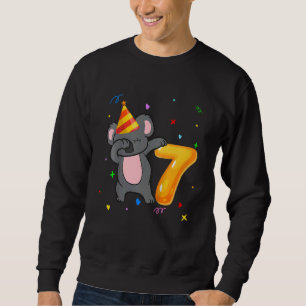 Kids Koala Bear Girl 7th Birthday 7th Year Old Sweatshirt