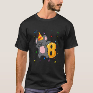 Kids Koala Bear Girl 8th Birthday 8th Year Old Ko T-Shirt