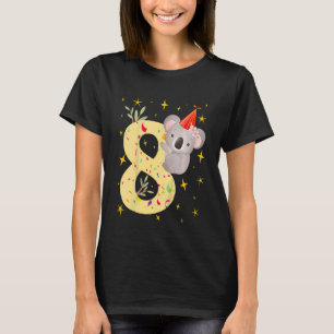 Kids Koala Bear Girl 8th Birthday 8th Year Old Koa T-Shirt