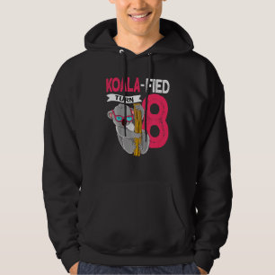 Kids Koala Fied Turn 8 8th Birthday Koalafied Hoodie