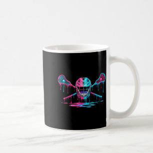 Kids Lacrosse Drip Helmet Design for Boys Girl Coffee Mug
