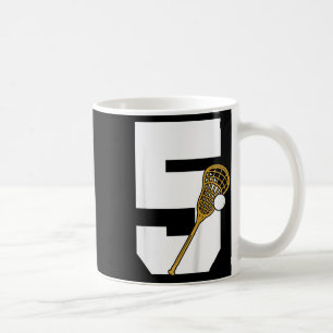 Kids Lacrosse Kids Toddler Boys 5th Birthday Lacro Coffee Mug