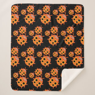 Kids ladybird Family Sherpa Blanket