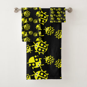 Kids ladybug bath towel set