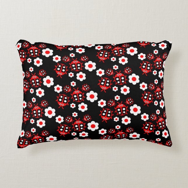 Kids ladybug  decorative cushion (Front)