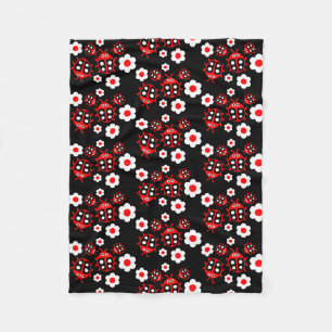 Kids ladybug fleece blanket