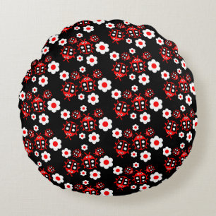 Kids ladybug  round cushion