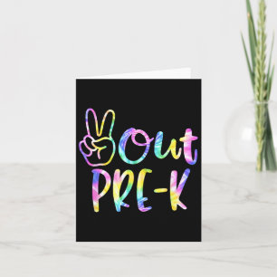 Kids Last Day Of School Peace Out Preschool Pre K Card