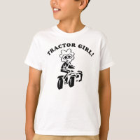 KIDS LAWN TRACTOR (TRACTOR PULL) GIRL T-SHIRT