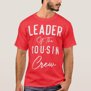 Kids Leader Of The Cousin Crew Funny Christmas Fam T-Shirt