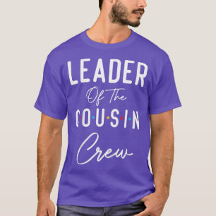 Kids Leader Of The Cousin Crew Funny Christmas Fam T-Shirt