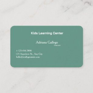 kids leaning centre  Business card (editable)