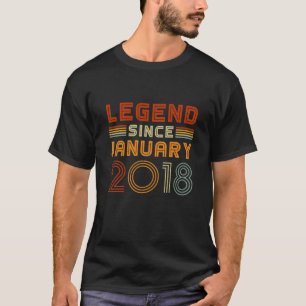 Kids Legend Since January 2018 Boys Girls Vintage T-Shirt
