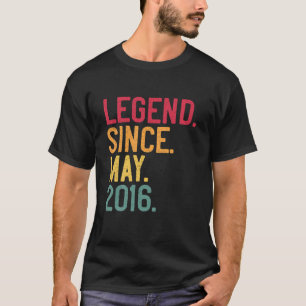 Kids Legend Since May 2016 5Th Birthday 5 Years Ol T-Shirt