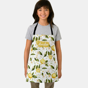 Kids Lemon Personalized Apron, Cook Baking BBQ  Apron