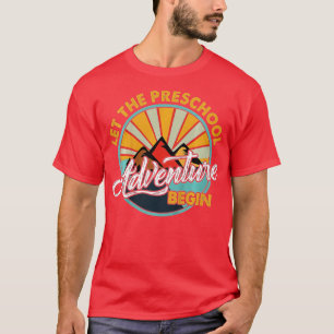 Kids Let the Preschool Adventure Begin Retro Back T-Shirt