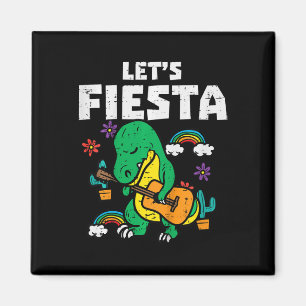 Kids Lets Fiesta Dino Trex Cute Toddler Boys Cinco Magnet