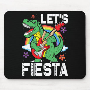 Kids Lets Fiesta Dino Trex Cute Toddler Boys Cinco Mouse Pad