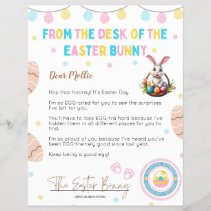 Kids Letter from Easter Bunny Flyer
