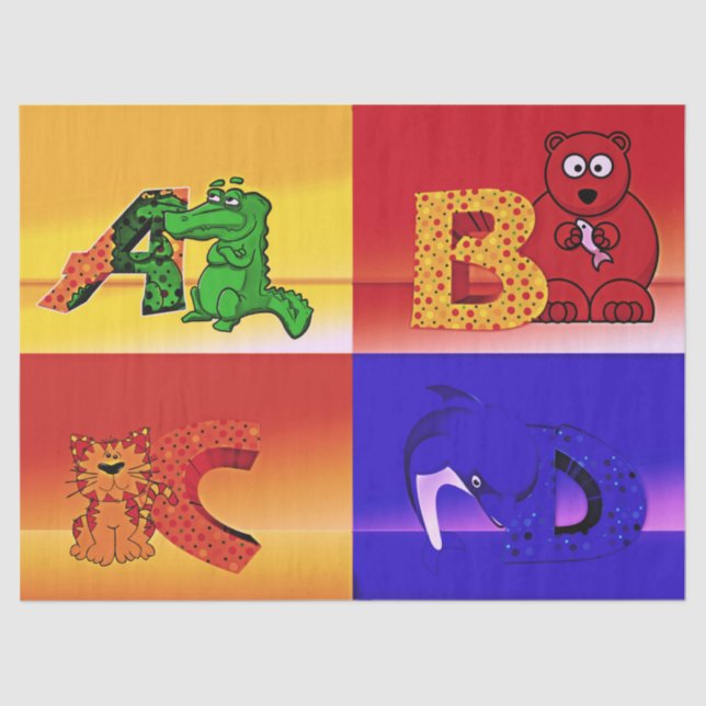 kids letters tissue paper (Front)