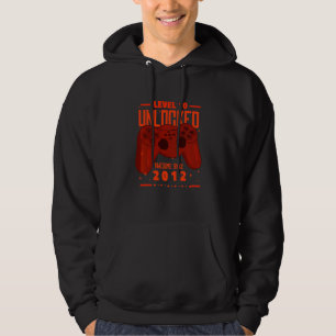 Kids Level 10 Unlocked Awesome Since 2012 Gamer 10 Hoodie