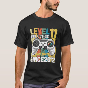 Kids Level 11 Unlocked Awesome Since 2012 11th T-Shirt