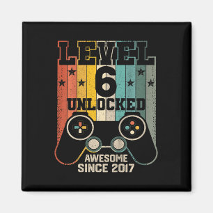 Kids Level 6 Unlocked Awesome 2017 Boy Video Game Magnet