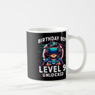 Kids Level 9 Unlocked 9 Years Old Birthday Gamer F Coffee Mug