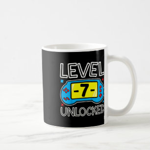 Kids Level Seven Unlocked Video Game Boys Birthday Coffee Mug