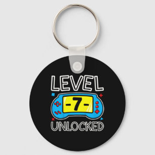 Kids Level Seven Unlocked Video Game Boys Birthday Key Ring