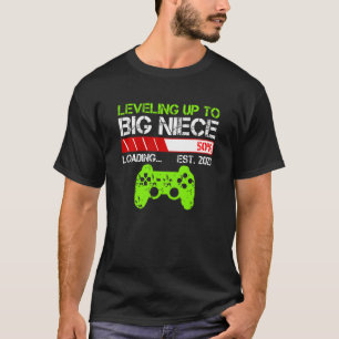 Kids Levelling Up To Big Niece Est 2023 New Niec T-Shirt
