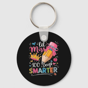Kids Lil Miss 100 Days Smarter 100th Day Of School Key Ring