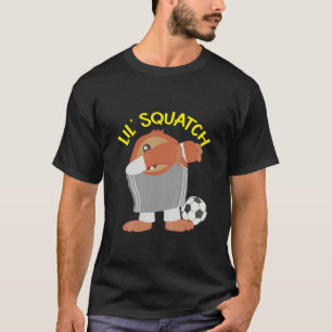 Kids Lil Squatch Cute Baby Bigfoot Soccer Player L T-Shirt