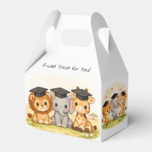 Kids Lion Elephant Giraffe Kindergarten Grad Party Favour Box