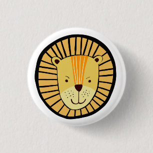 Kids Lion Jungle Animal 3 Cm Round Badge