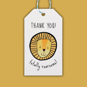 Kids Lion Totally Roarsome Jungle Thank You Gift Tags
