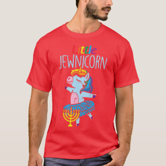 Kids Little Jewnicorn Cute Hanukkah Chanukah PJs T T-Shirt