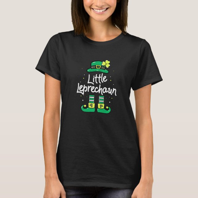 Kids Little Leprechaun For Girls Boys St Patricks  T-Shirt (Front)