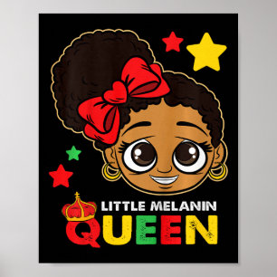 Kids Little Melanin Queen Black History Month Blm Poster