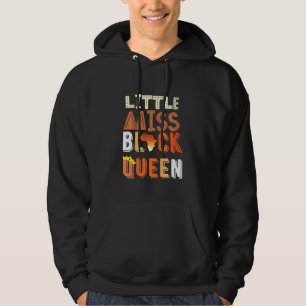 Kids Little Miss Black Queen Melanin Brown Skin Gi Hoodie