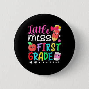 Kids Little Miss First Grade  Back To School 1st G 6 Cm Round Badge
