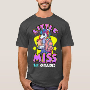 Kids Little Miss First Grader Back to School Stuff T-Shirt