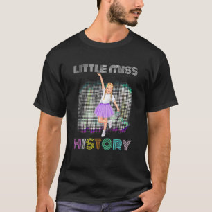 Kids Little Miss History Month Cute Girls Daughter T-Shirt