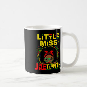 Kids Little Miss Juneteenth Black Girl Melanin Cut Coffee Mug
