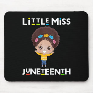 Kids Little Miss Juneteenth Black Girl Melanin Cut Mouse Pad