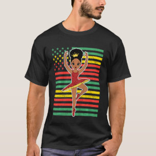 Kids Little Miss Juneteenth Princess Black Girl Da T-Shirt