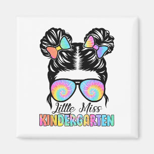 Kids Little Miss Kindergarten Messy Bun Sungles Ti Magnet