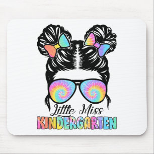 Kids Little Miss Kindergarten Messy Bun Sungles Ti Mouse Pad